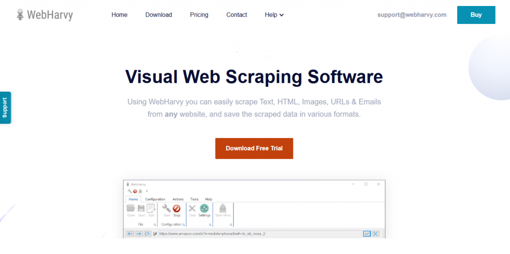 webharvy scraping